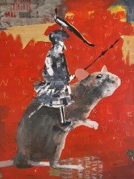 Rider [based on Carpaccio], 100x130 cm, oil on canvas, 2019. ABSENCE